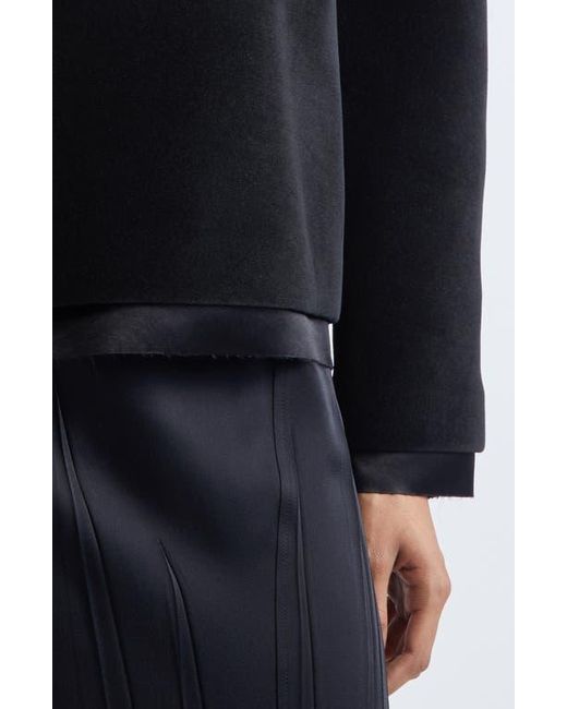Jil Sander Black Double Layer V-Neck Sweater