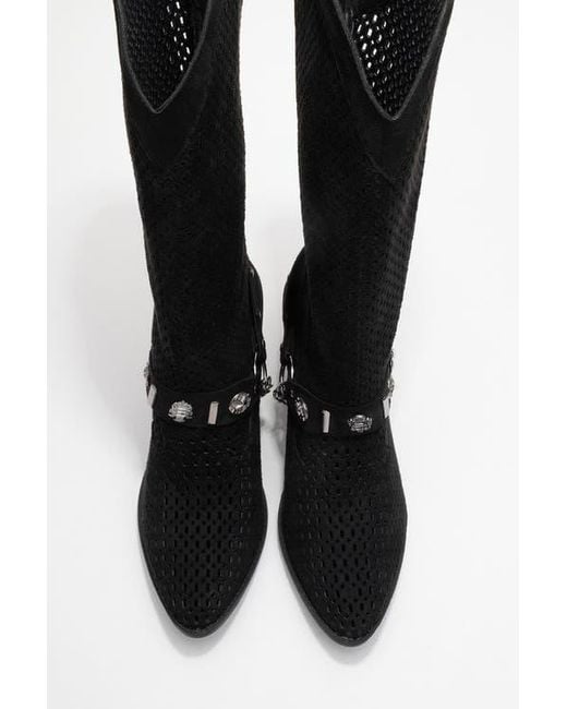 Prologue Shoes Black Lumen Block Heel Western Boot