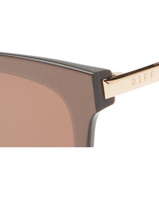 DIFF Brown Bella 54Mm Square Sunglasses for men