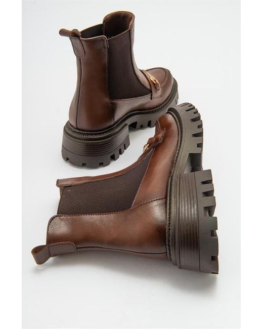Prologue Shoes Brown Vesper Buckled Chelsea Boot