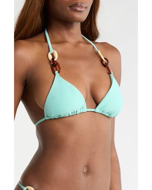 Ramy Brook Blue Nancy Triangle Bikini Top