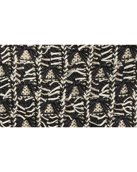 Lafayette 148 New York Black Textured Stitch Silk Blend Sweater