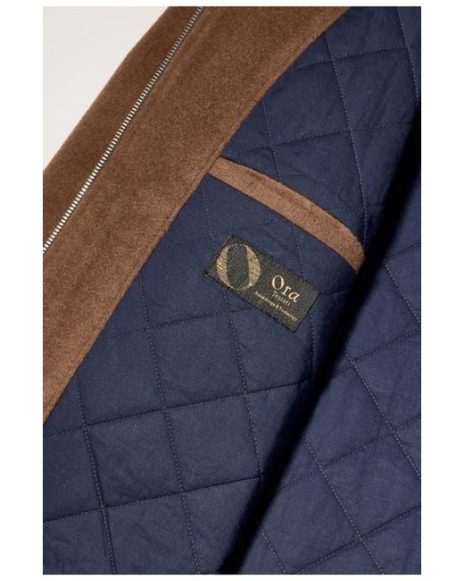 Bonobos Brown Wool Blend Bomber Jacket for men