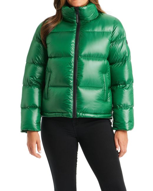 Sanctuary Core Down Puffer Jacket in Green Lyst