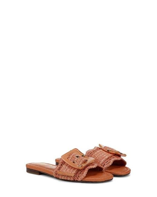 Sam Edelman Brown Bambi Raffia Buckle Slide Sandal