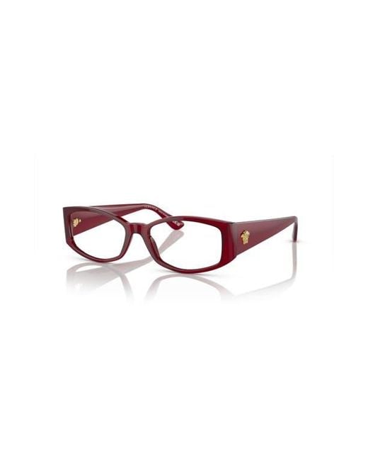 Versace Red 54Mm Irregular Optical Glasses