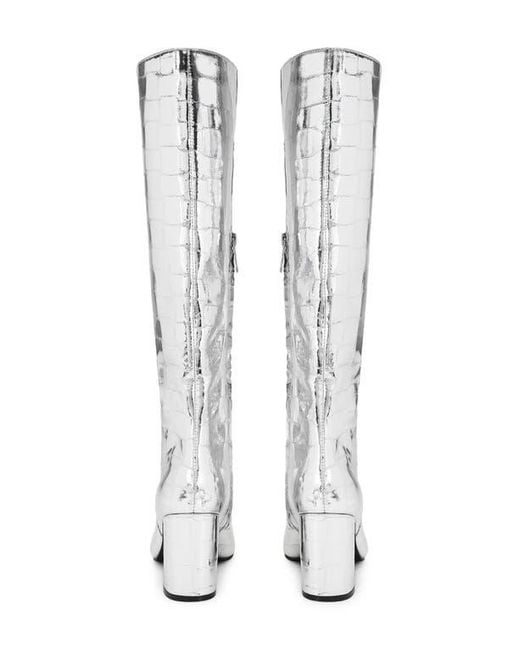 Kurt Geiger Gray Regent Knee High Boot