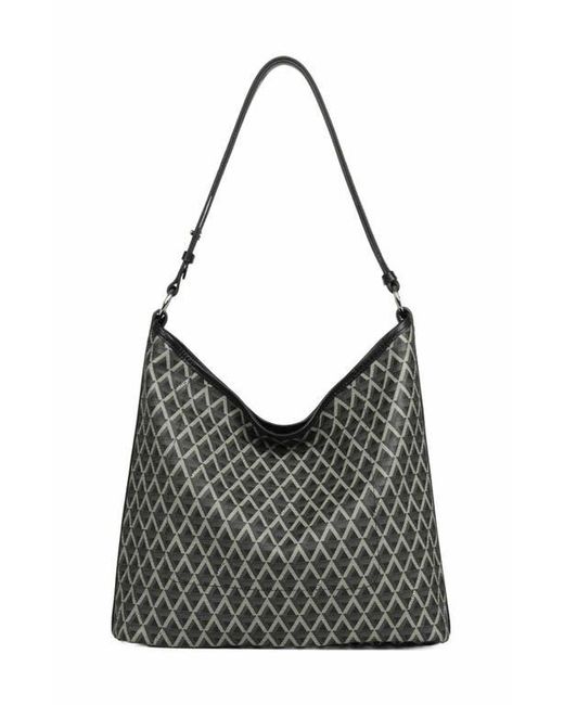 Lancaster Black Zipped Bucket Bag Ikon It