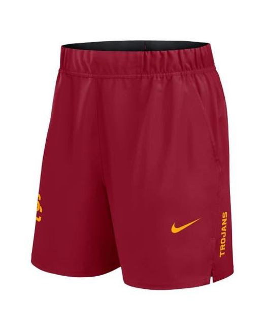 Nike Red Usc Trojans Primetime Woven Victory Performance Shorts for men