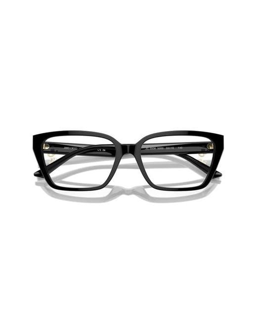 Jimmy Choo Black 55Mm Cat Eye Optical Glasses