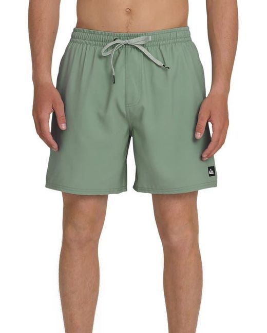 Quiksilver Green Everyday 17 Solid Stretch Swim Trunks for men