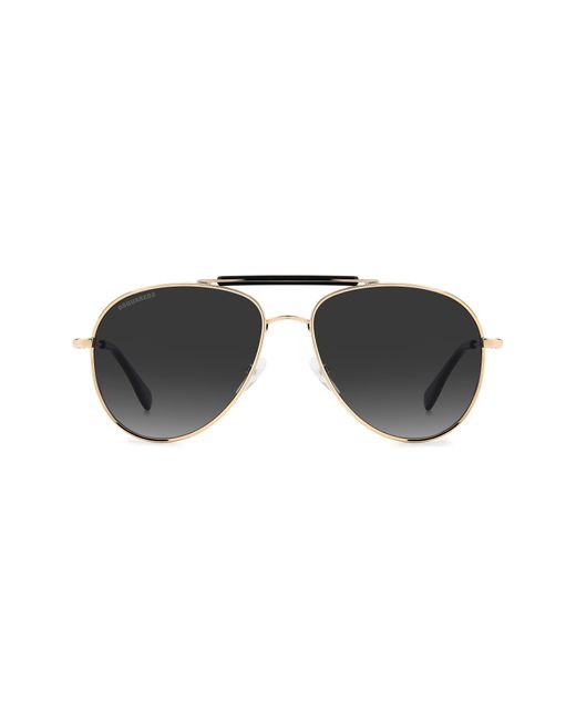DSquared² Black 56mm Aviator Sunglasses