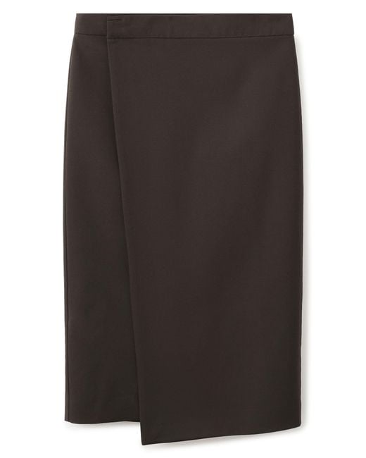 Mango Black Wrap Pencil Skirt