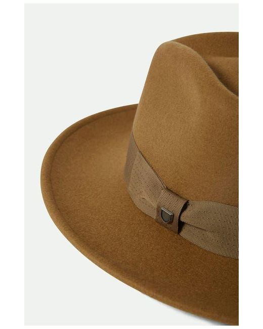 Brixton Brown Swindle Wool Fedora for men