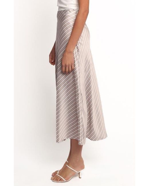 Petal & Pup Pink Corrina Satin Midi Skirt