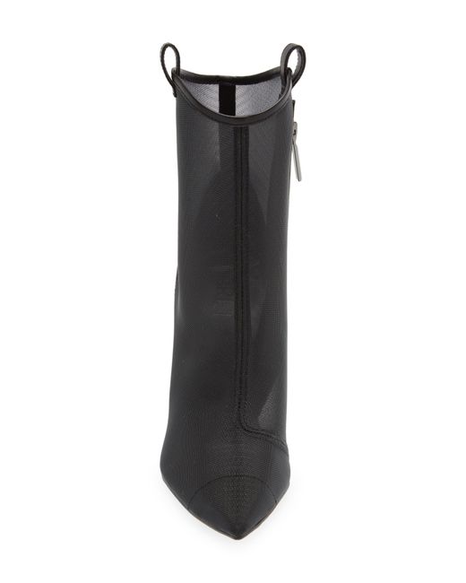 Karl Lagerfeld Clea Stiletto Bootie In Black Mesh At Nordstrom Rack | Lyst