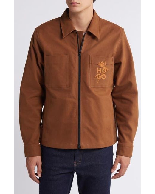 HUGO Brown Evalom Jacket for men
