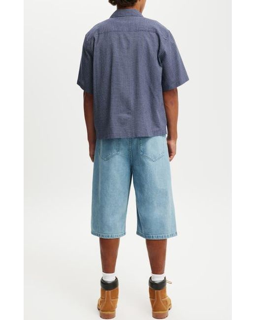 Cotton On Blue Super Baggy Jort for men