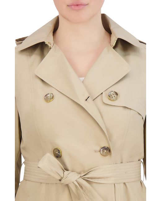 Cole Haan Natural Hooded Trench Coat
