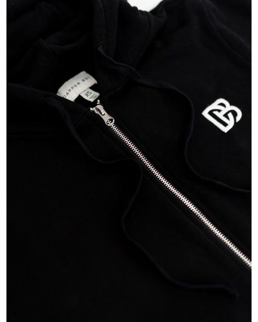 Dapper Boi Black Zip Hoodie for men