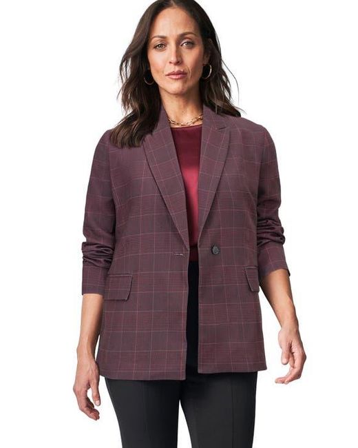 Jessica London Purple Bi-Stretch Shaped Blazer