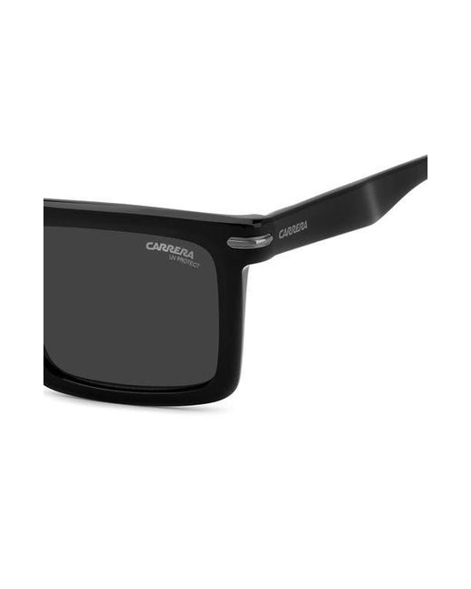 Carrera Black 54Mm Rectangular Flat Top Sunglasses for men