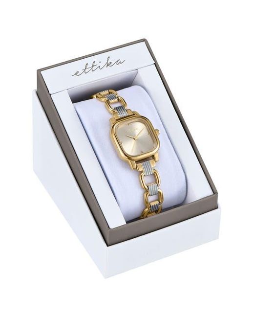 Ettika Metallic Classic Square Bracelet Watch