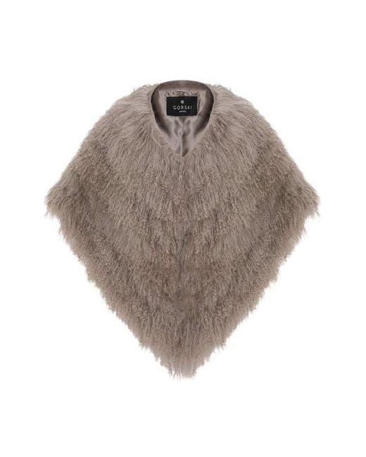Gorski Brown Select Mongolian Lamb Shawl