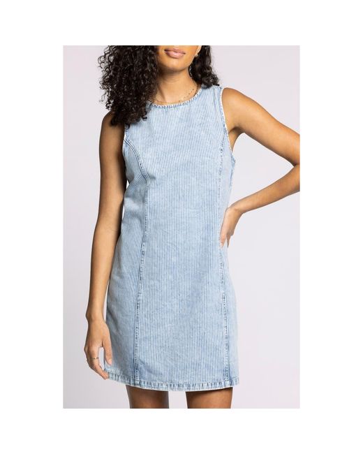 Thread & Supply Dahlia Sleeveless Denim Shift Dress in Blue | Lyst