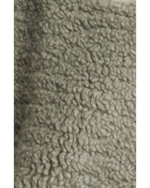 Thread & Supply Gray High Pile Fleece Floral Jacket