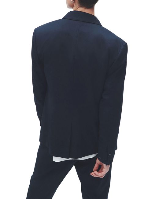 Rag & Bone Blue Shift Relaxed Fit Wool Blend Sport Coat for men