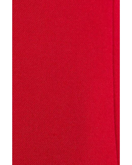 McQueen Red One-Button Wool Grain De Poudre Jacket
