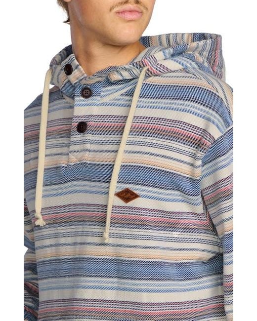 Billabong Gray Rancho Stripe Hooded Pullover for men