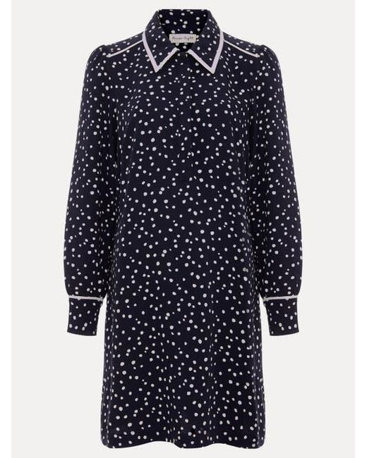 Phase Eight Blue Collared Mini Tunic Dress