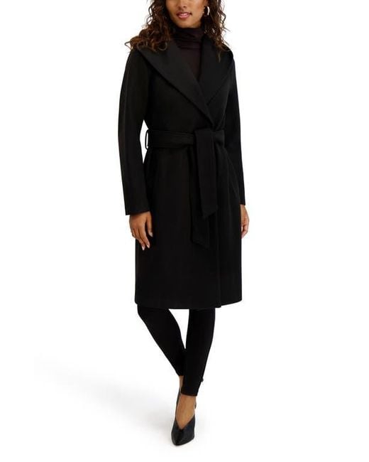 Kensie Black Hooded Coat