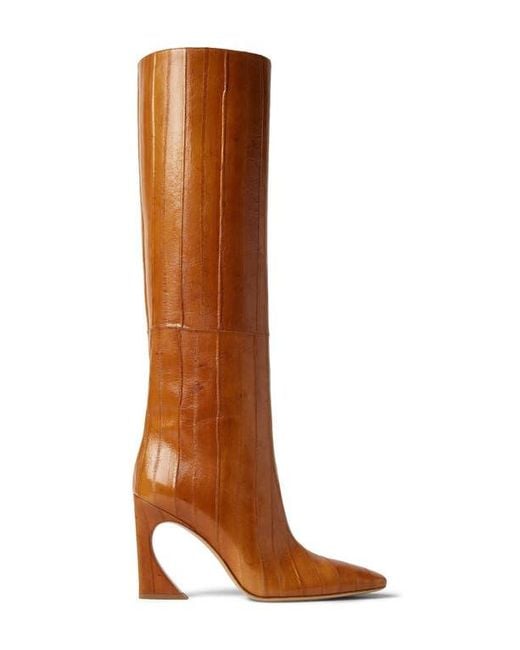 Fendi Brown Arco Knee High Boot