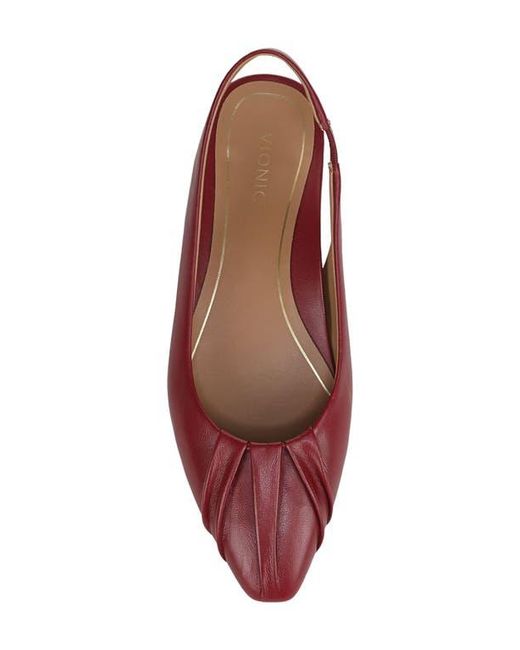 Vionic Red Gabriella Slingback Flat