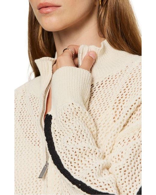 Sanctuary Natural Open Stitch Track Jacket
