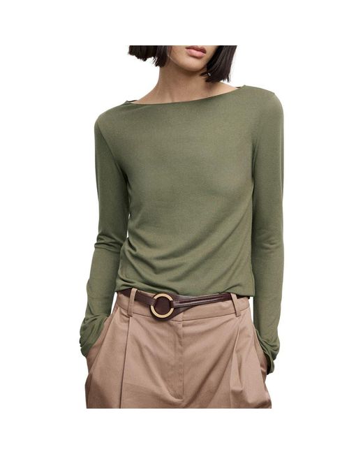 Mango Green Boatneck Top