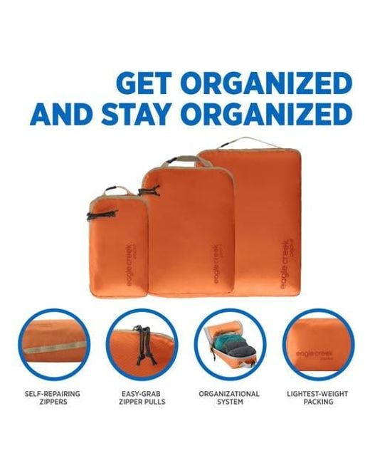 Eagle Creek Orange Pack-It Isolate Cube Set Xs/S/M