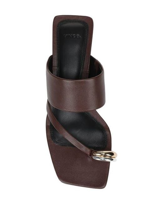 Vince White Stacy Toe Loop Sandal