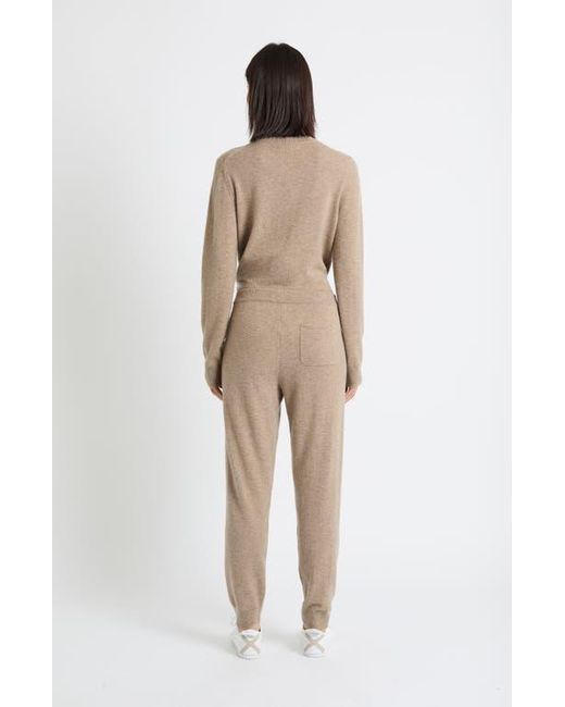 Chinti & Parker Natural Wool Cashmere Cuffed Joggers