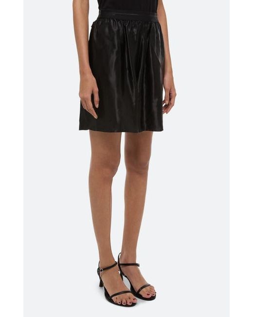 Helmut Lang Black Pleated Wool Skort
