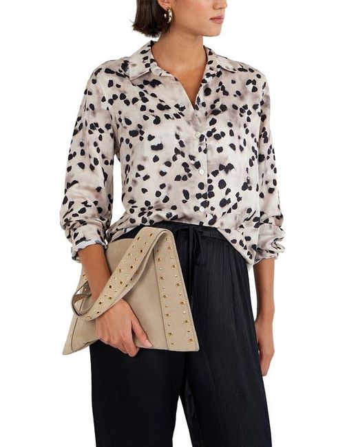 Bella Dahl Black Print Button-Up Shirt