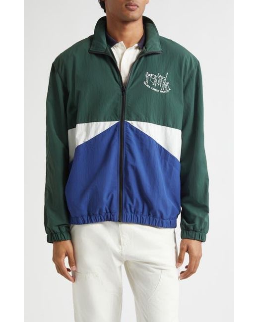 Palmes Green Practice Recycled Nylon Track Jacket for men