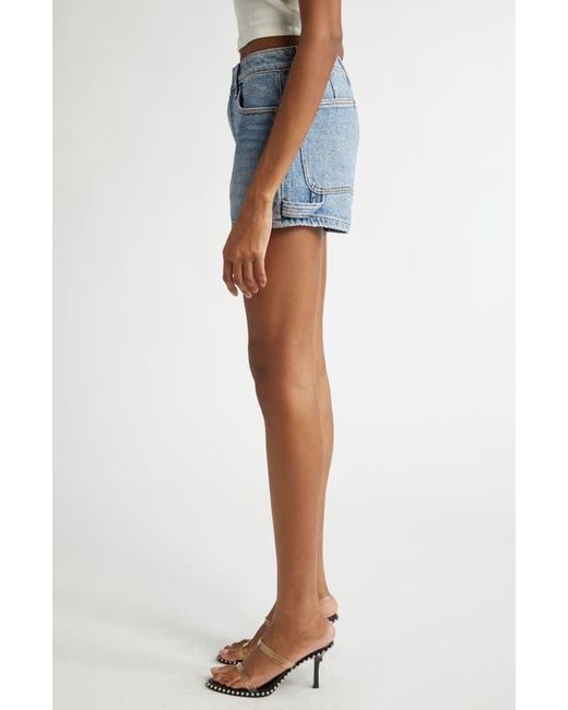 ショートパンツ Alexander Wang Denim Carpenter Shorts Alexander Wang High Waist Denim Carpenter Shorts in Blue | Lyst
