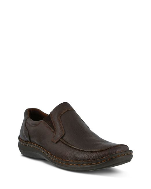 Spring Step Brown Niccolo Moc Toe Loafer for men