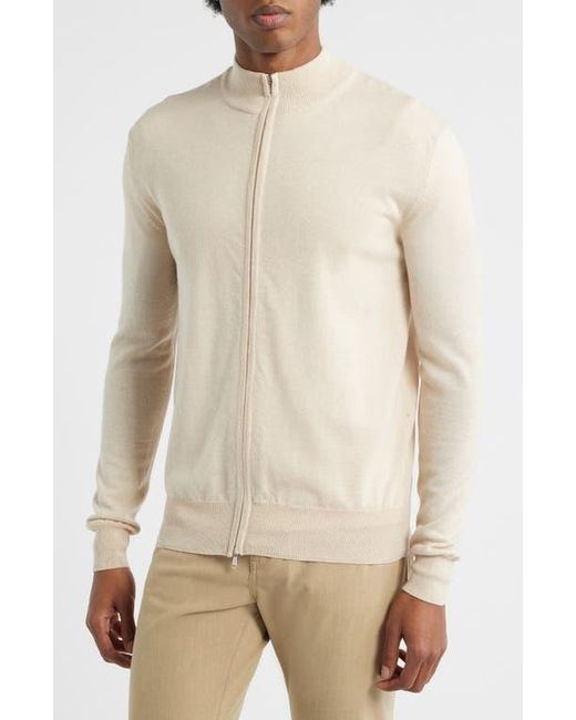 Aurélien Natural Cashwool Full Zip Sweater for men