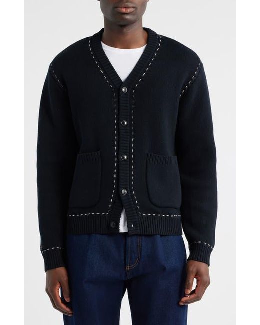 Percival Black Module Boxy Cardigan for men