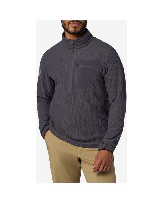 Marmot Gray Airfleece Half Zip Pullover for men